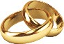 Gold intertwined wedding rings symbolizing unity and commitment