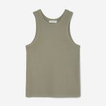Ribbed sleeveless top, slim